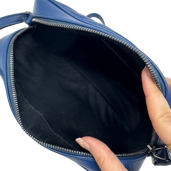 Saint Laurent YSL Lou Camera Bag Cobalt Blue Quilted Leather Silver Hardware - Picture 5 of 11